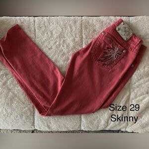 Miss Me Red Skinny Jeans